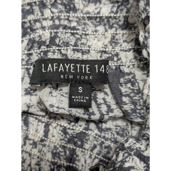 Lafayette 148 Blouse New York Percy Ruffled-Neck Sleeveless Silk‎ Blend Size Sm - Picture 5 of 9